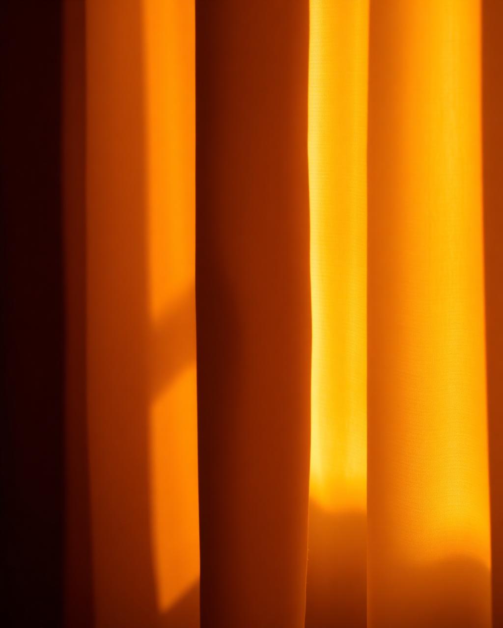 Soft fabric drape catching warm light